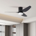 ZEVENTI - LED Zatemnitveni stropni ventilator PADUA LED/18W/230V 3000-6000K Wi-Fi Tuya črna + Daljinski upravljalnik