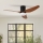 ZEVENTI - LED Zatemnitveni stropni ventilator PADUA LED/18W/230V 3000-6000K Wi-Fi Tuya črna/rjava + Daljinski upravljalnik