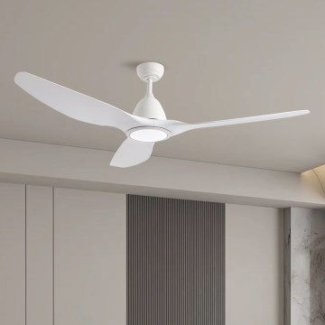 ZEVENTI - LED Zatemnitveni stropni ventilator URBINO LED/20W/230V 3000-6000K Wi-Fi Tuya bela + Daljinski upravljalnik