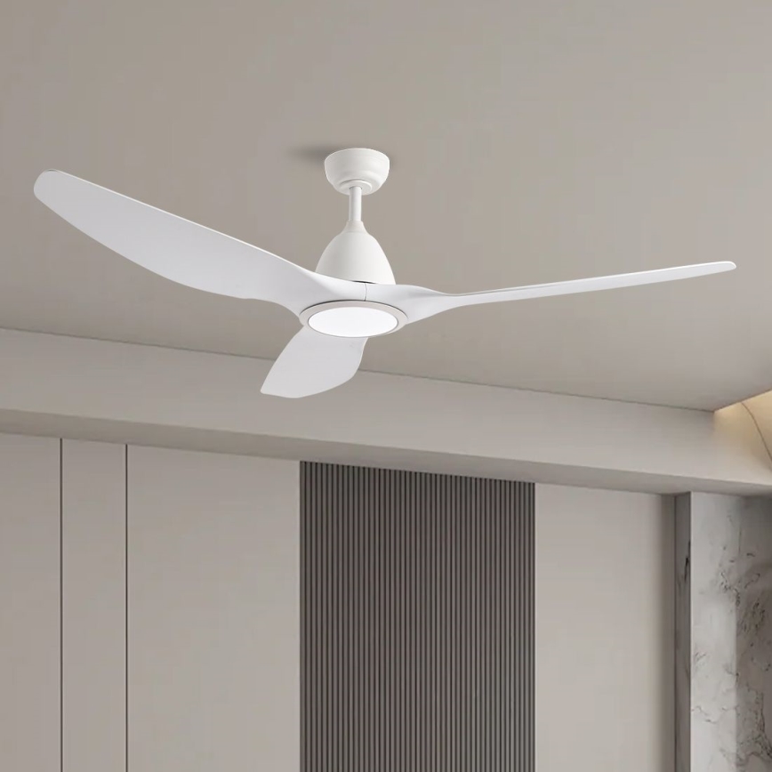 ZEVENTI - LED Zatemnitveni stropni ventilator URBINO LED/20W/230V 3000-6000K Wi-Fi Tuya bela + Daljinski upravljalnik