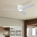 ZEVENTI - LED zatemnjevalni stropni ventilator VENTORA LED/24W/230V 3000/4000/6000K Wi-Fi Tuya bela + daljinski upravljalnik