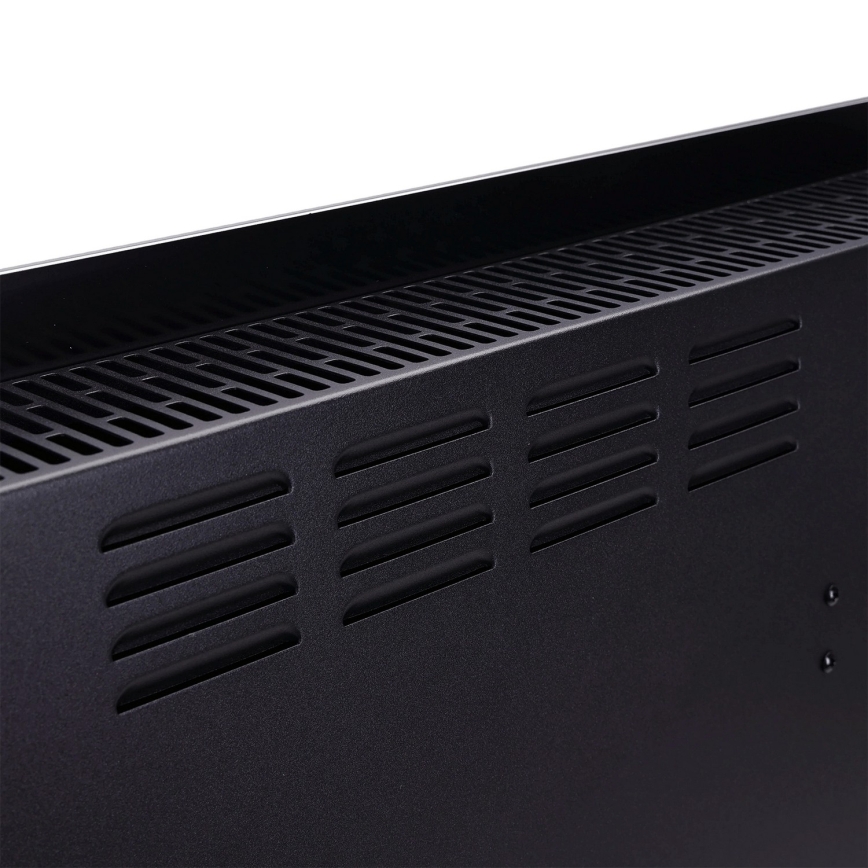 ZEVENTI - Pametni stenski električni grelec/konvektor z LCD zaslonom 1000/2000W/230V Wi-Fi črna