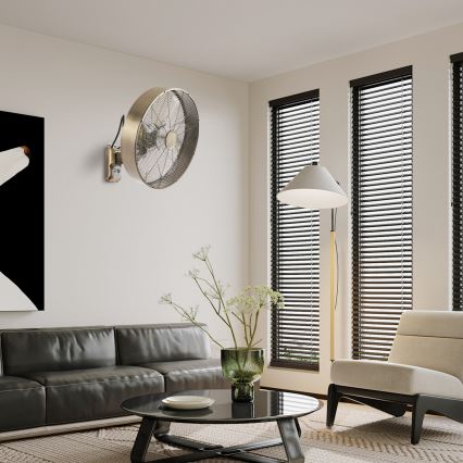 ZEVENTI - Stenski ventilator FANNY 50W/230V bronast + daljinski upravljalnik