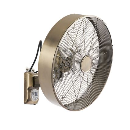 ZEVENTI - Stenski ventilator FANNY 50W/230V bronast + daljinski upravljalnik