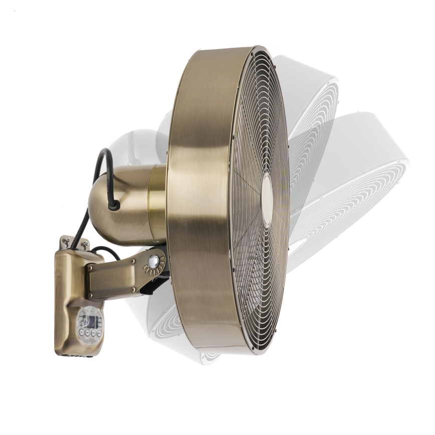 ZEVENTI - Stenski ventilator FANNY 50W/230V bronast + daljinski upravljalnik