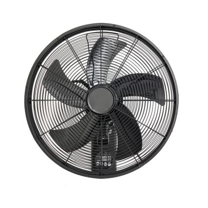 ZEVENTI - Stenski ventilator FANNY 50W/230V črna + daljinski upravljalnik