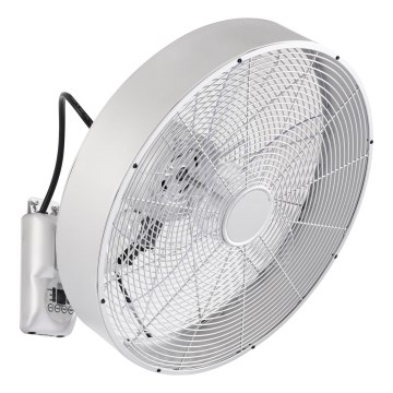 ZEVENTI - Stenski ventilator FANNY 50W/230V mat krom + daljinski upravljalnik