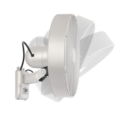 ZEVENTI - Stenski ventilator FANNY 50W/230V mat krom + daljinski upravljalnik