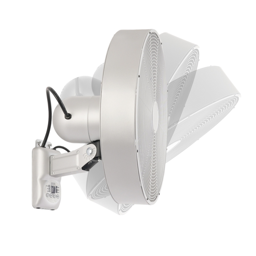 ZEVENTI - Stenski ventilator FANNY 50W/230V mat krom + daljinski upravljalnik