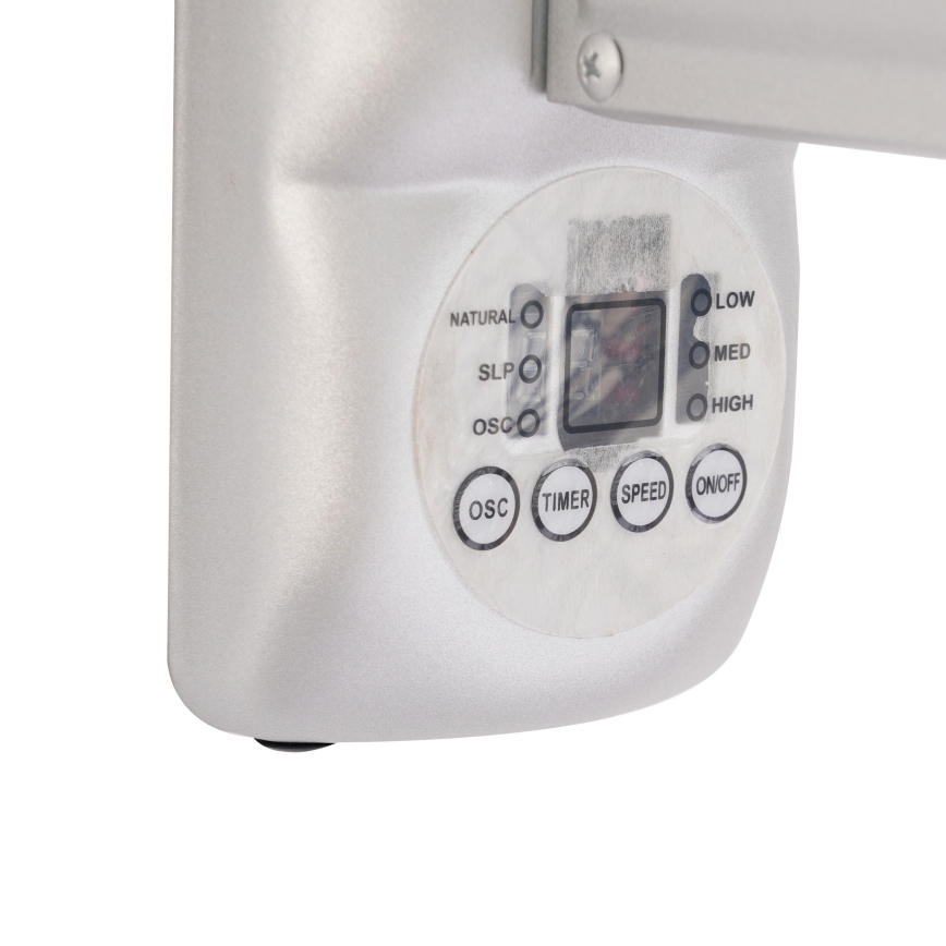 ZEVENTI - Stenski ventilator FANNY 50W/230V mat krom + daljinski upravljalnik