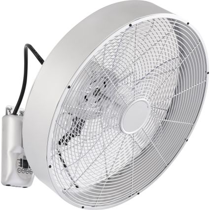 ZEVENTI - Stenski ventilator FANNY 50W/230V premer 45 cm matni krom + daljinski upravljalnik