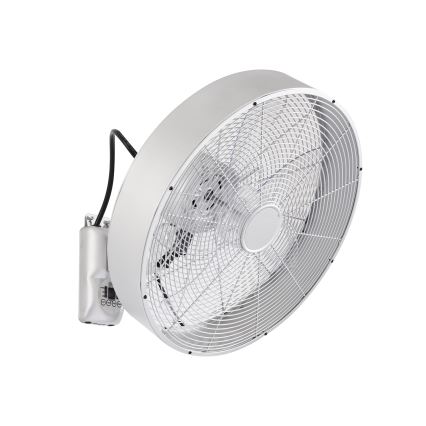 ZEVENTI - Stenski ventilator FANNY 50W/230V premer 45 cm matni krom + daljinski upravljalnik