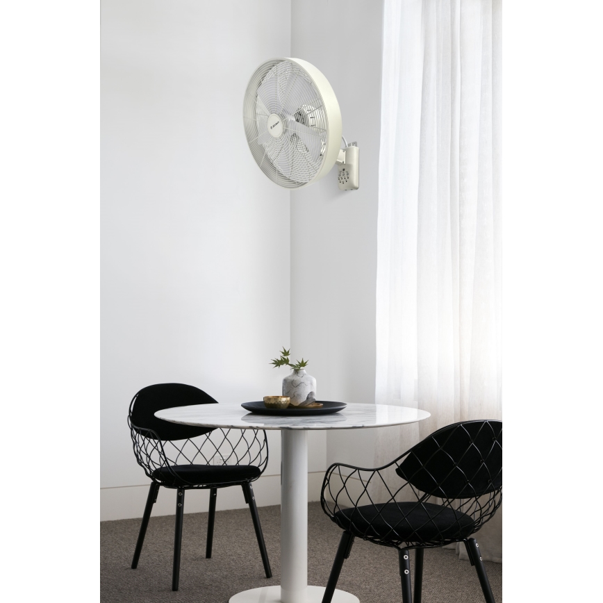 ZEVENTI - Stenski ventilator FREEZE 50W/230V pr. 40 cm bela + Daljinski upravljalnik