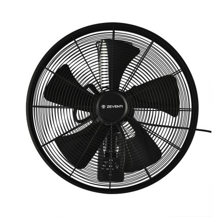 ZEVENTI - Stenski ventilator FREEZE 50W/230V pr. 40 cm črna + Daljinski upravljalnik