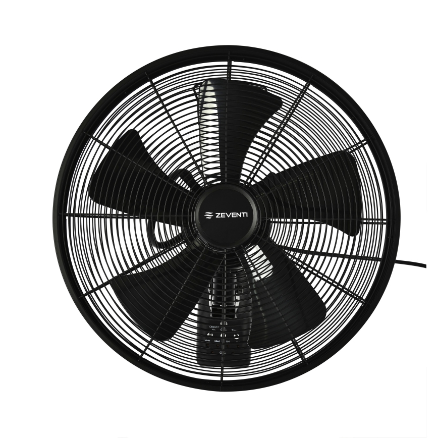 ZEVENTI - Stenski ventilator FREEZE 50W/230V pr. 40 cm črna + Daljinski upravljalnik