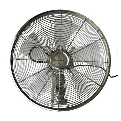 ZEVENTI - Stenski ventilator FREEZE 50W/230V pr. 40 cm mat krom + Daljinski upravljalnik