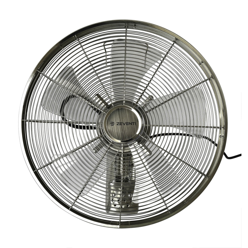 ZEVENTI - Stenski ventilator FREEZE 50W/230V pr. 40 cm mat krom + Daljinski upravljalnik