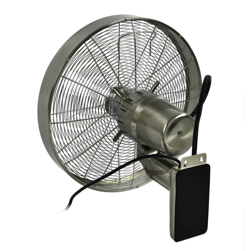 ZEVENTI - Stenski ventilator FREEZE 50W/230V pr. 40 cm mat krom + Daljinski upravljalnik