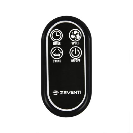 ZEVENTI - Stenski ventilator FREEZE 50W/230V pr. 40 cm mat krom + Daljinski upravljalnik
