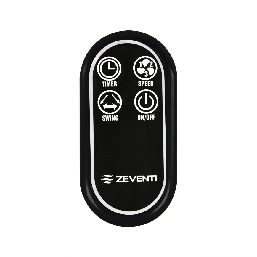 ZEVENTI - Stenski ventilator FREEZE 50W/230V pr. 40 cm mat krom + Daljinski upravljalnik