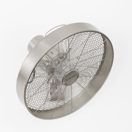 ZEVENTI - Stenski ventilator FREEZE 50W/230V pr. 40 cm mat krom + Daljinski upravljalnik