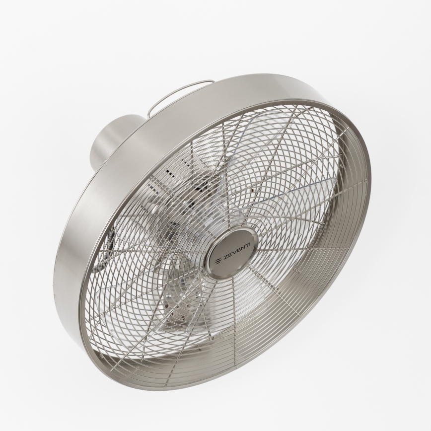 ZEVENTI - Stenski ventilator FREEZE 50W/230V pr. 40 cm mat krom + Daljinski upravljalnik