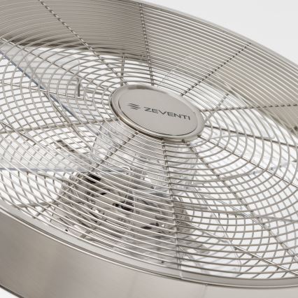 ZEVENTI - Stenski ventilator FREEZE 50W/230V pr. 40 cm mat krom + Daljinski upravljalnik
