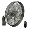 ZEVENTI - Stenski ventilator FREEZE 50W/230V pr. 40 cm mat krom + Daljinski upravljalnik