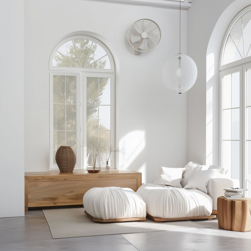 ZEVENTI - Stenski ventilator FREEZE 50W/230V premer 45 cm bela + daljinsko upravljanje
