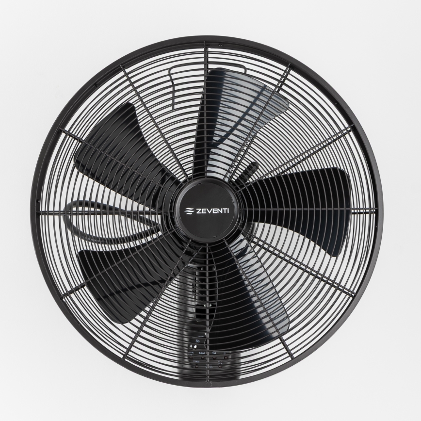 ZEVENTI - Stenski ventilator FREEZE 50W/230V, premer 45 cm, črna + daljinski upravljalnik