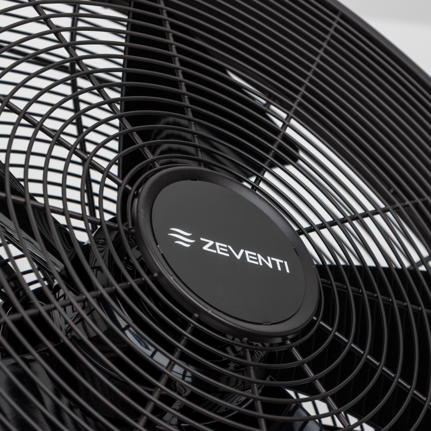 ZEVENTI - Stenski ventilator FREEZE 50W/230V, premer 45 cm, črna + daljinski upravljalnik