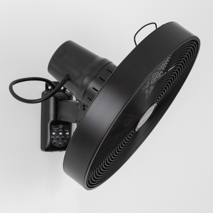 ZEVENTI - Stenski ventilator FREEZE 50W/230V, premer 45 cm, črna + daljinski upravljalnik