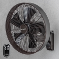 ZEVENTI - Stenski ventilator FREEZE 50W/230V premer 45 cm črna/rjava + daljinski upravljalnik