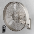 ZEVENTI - Stenski ventilator FREEZE 50W/230V, premer 45 cm, matni krom + daljinski upravljalnik
