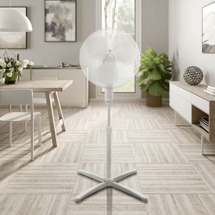 ZEVENTI - stojni ventilator FLOW 45W/230V 120 cm bel