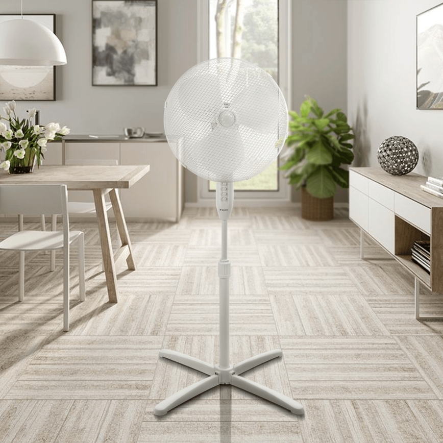 ZEVENTI - stojni ventilator FLOW 45W/230V 120 cm bel