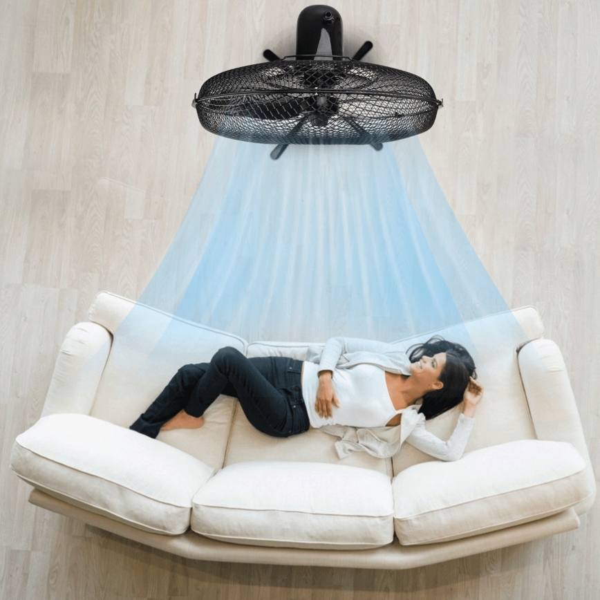 ZEVENTI - Stojni ventilator FLOW 40W/230V črn