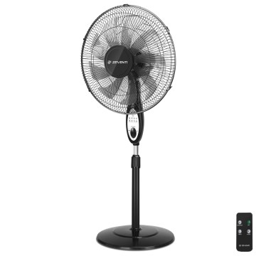ZEVENTI - stojni ventilator FLOW 55 W/230 V 130 cm črna + daljinski upravljalnik