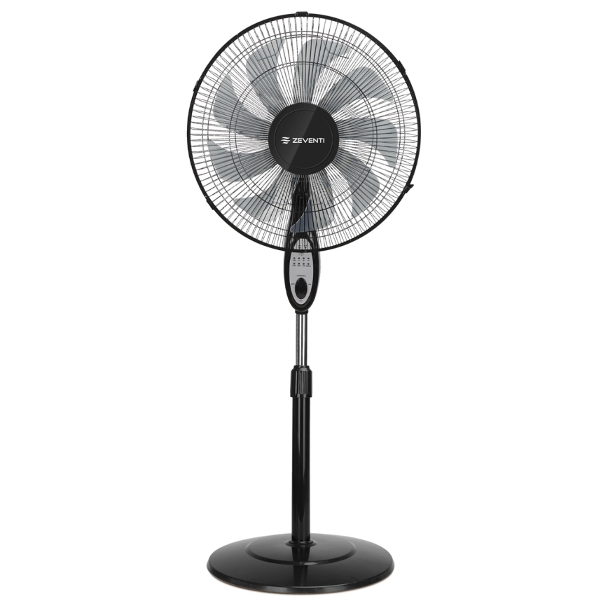 ZEVENTI - stojni ventilator FLOW 55 W/230 V 130 cm črna + daljinski upravljalnik