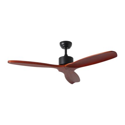 ZEVENTI - Stropni ventilator CUENCA Wi-Fi Tuya črna/hrast + Daljinski upravljalnik