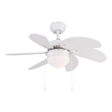 ZEVENTI - Stropni ventilator FAMARA 1xE14/60W/230V bela