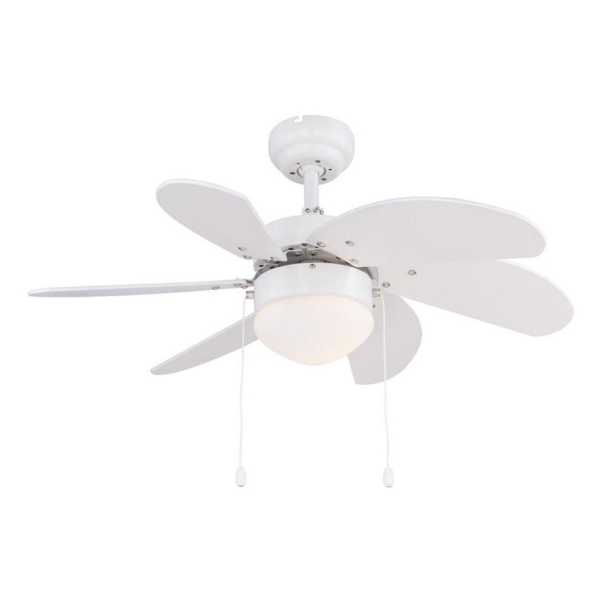 ZEVENTI - Stropni ventilator FAMARA 1xE14/60W/230V bela