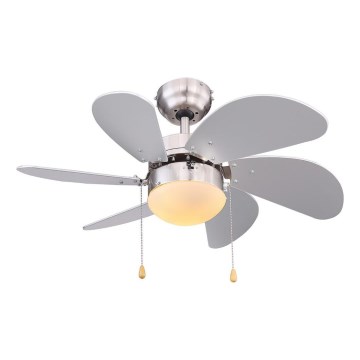 ZEVENTI - Stropni ventilator FAMARA 1xE14/60W/230V siva