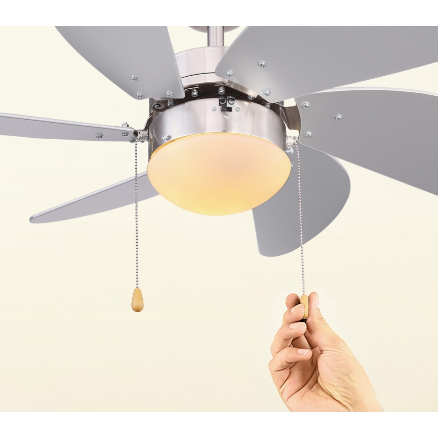 ZEVENTI - Stropni ventilator FAMARA 1xE14/60W/230V siva