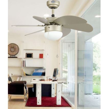 ZEVENTI - Stropni ventilator FAMARA 1xE14/60W/230V siva