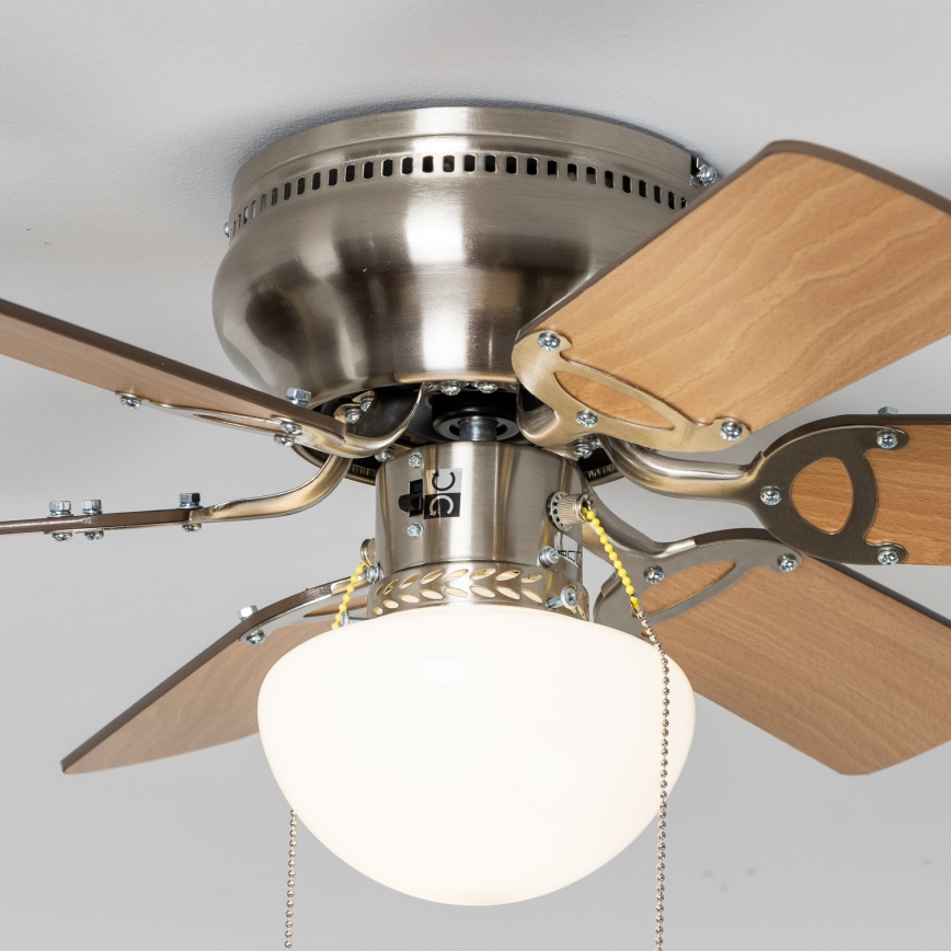 ZEVENTI - Stropni ventilator GALDANA 1xE27/60W/230V rjava/bež