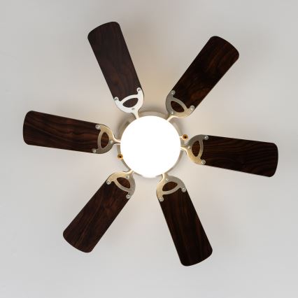 ZEVENTI - Stropni ventilator GALDANA 1xE27/60W/230V rjava/bež