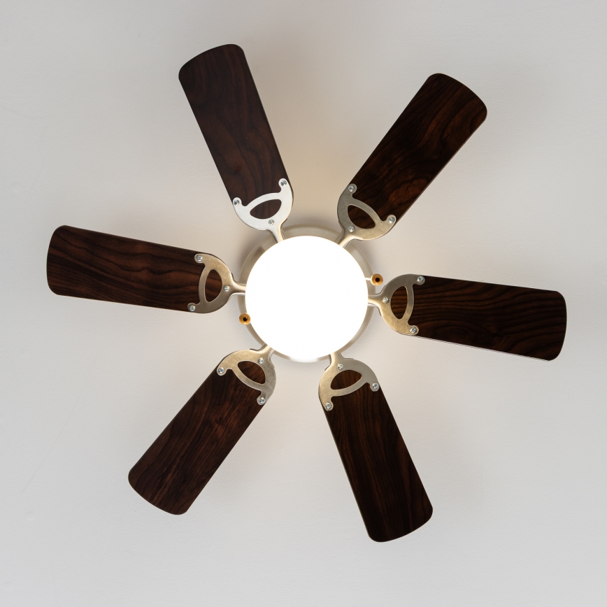 ZEVENTI - Stropni ventilator GALDANA 1xE27/60W/230V rjava/bež