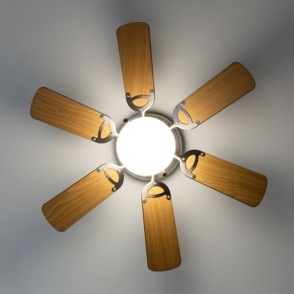ZEVENTI - Stropni ventilator GALDANA 1xE27/60W/230V rjava/bež