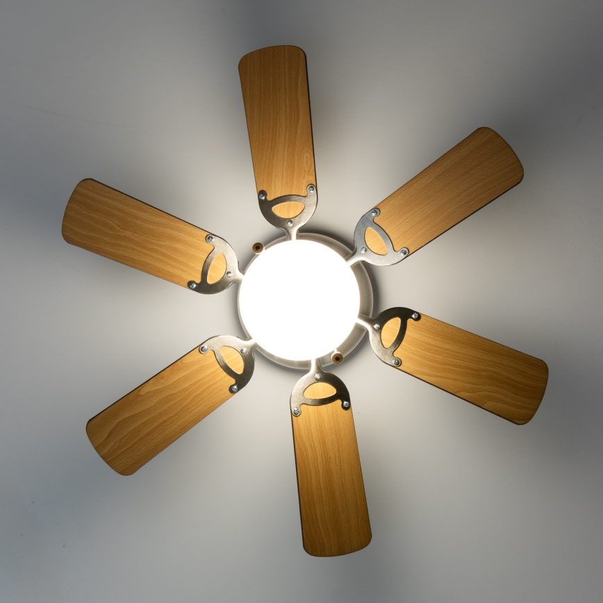 ZEVENTI - Stropni ventilator GALDANA 1xE27/60W/230V rjava/bež